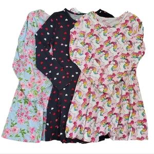 New Bundle of 3 The Children's Place Girl's Long Sleeve Dresses Size XXL 16